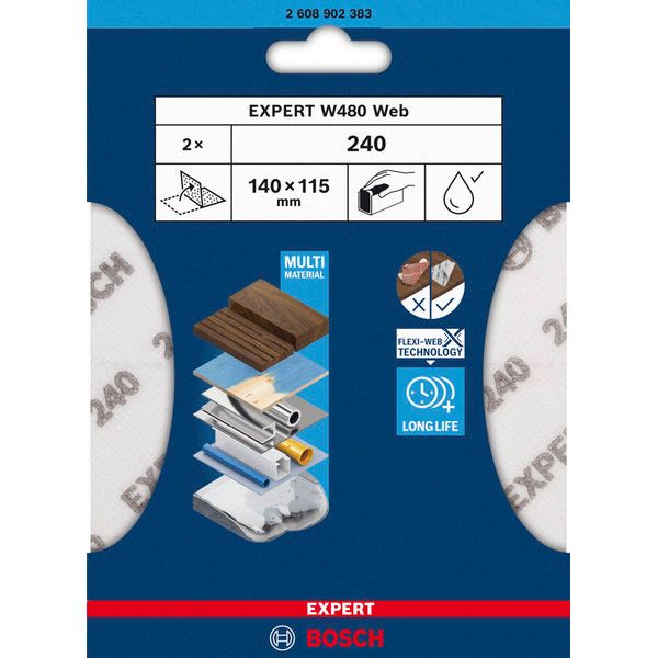 Sanding Web Expert W480, G240 2pcs image 2