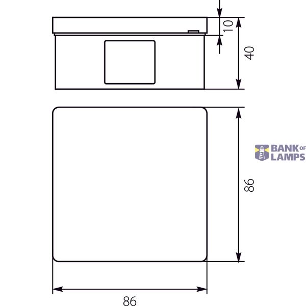 VP-001-01 Box 86x86x40mm IP55 4-pin click long rubber white image 2