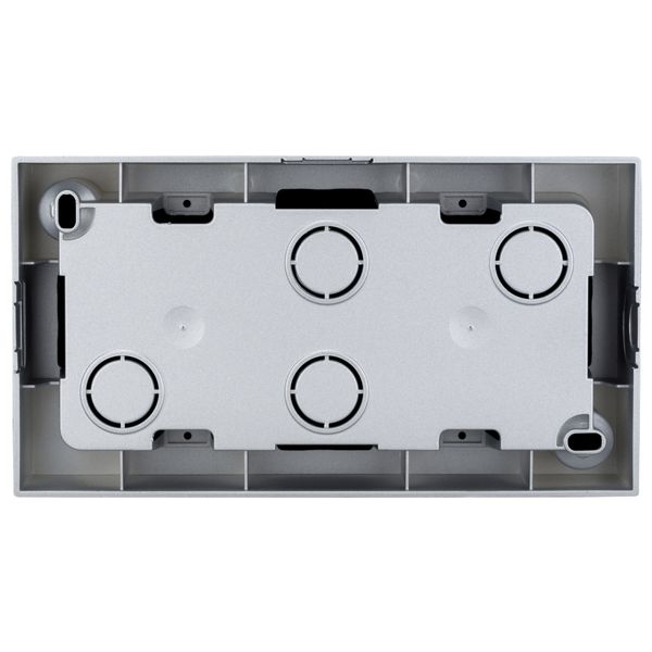 Two gang wall mounting housing, silver image 5