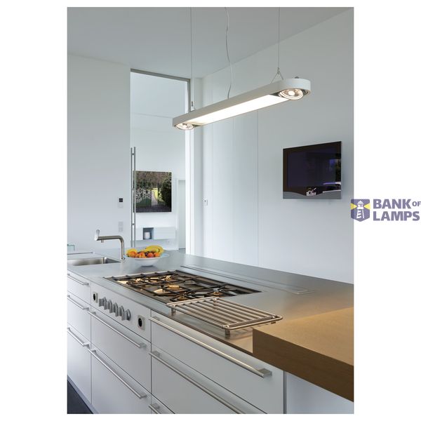 AIXLIGHT R Office T5 2x39W + GU10 max. 2x75W, round, white image 2