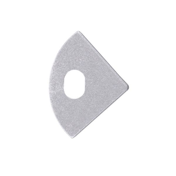 End cap for RS2 with hole, silver color, 1pc image 1