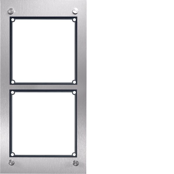 Modesta Frame 2/1 with housing flush-mounted stainless steel matt image 1
