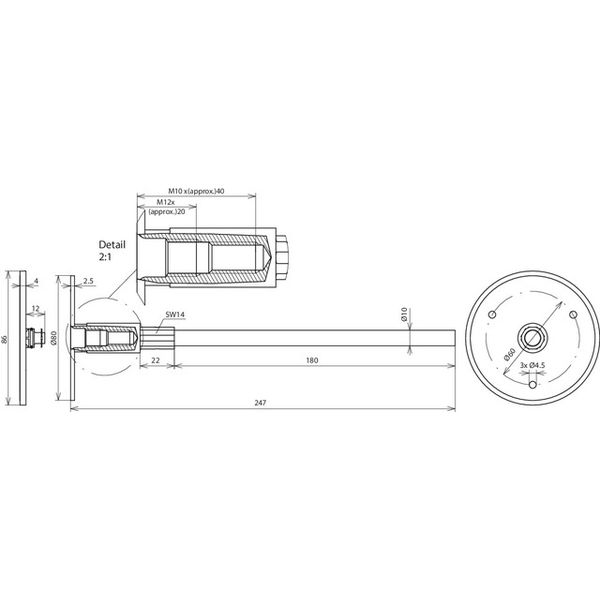 Fixed earthing terminal type M M10/M12 StSt (V4A) with press-fitted ax image 2
