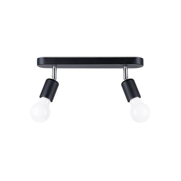CEILING LAMP FORNES 2 BLACK E27 2X60 IP20 image 1
