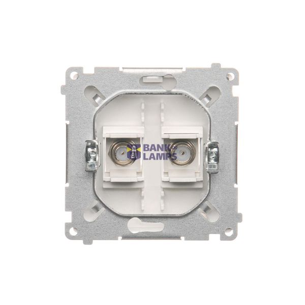 Double intermediate switch without pictogram, 10AX, light gray matt image 1