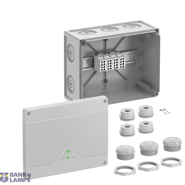 Junction box, Type of protection IP54/IP66 , max. 25², Impact strength IK07, Protection class II, Ui 690V AC, Ui 690V DC, DLG, Halogen free image 1