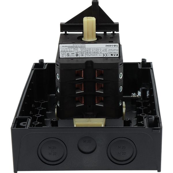 T5B-3-8342/I4/SVB Main switch, T5B, 63 A, surface mounting, 3 contact unit(s), 6 pole, Emergency switching off function, With red rotary handle and yellow locking ring, image 39