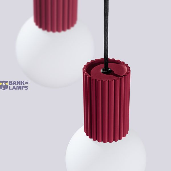 Pendant lamp HALO 3P burgundy image 10