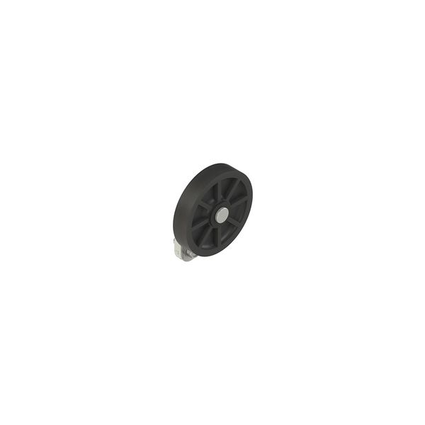 Adjustable shaped metal revolving lever with rubber roller, ? 50 mm image 1