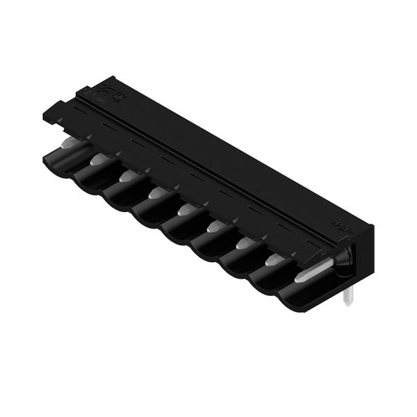 PCB plug-in connector, male header, open side, THT solder connection, 5.00 mm, Number of poles: 9, 90°, Solder pin length (l): 4.5 mm, tinned, black, Box image 3