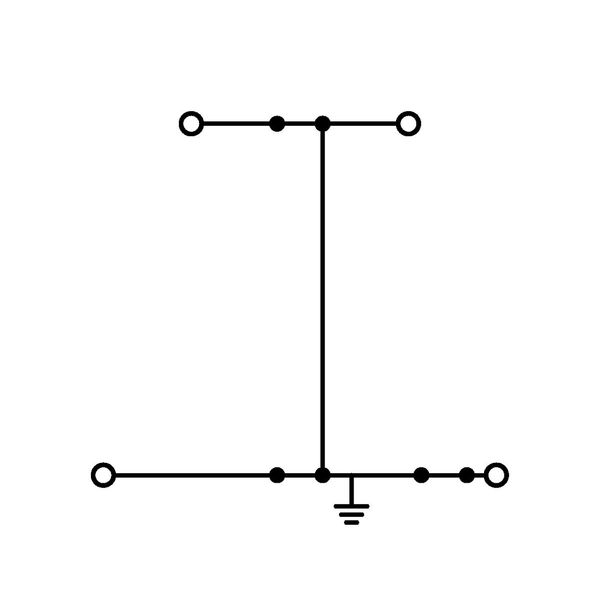 Double-deck terminal block 4-conductor ground terminal block with end image 2