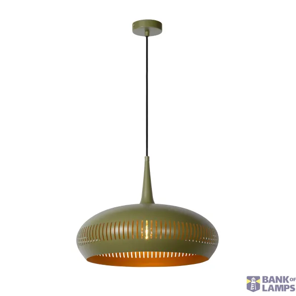 Lucide RAYCO - Pendant light - Ø 45 cm - 1xE27 - Green image 1
