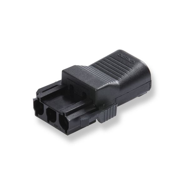 Coupler 3-p plug, str-rel, blk image 1