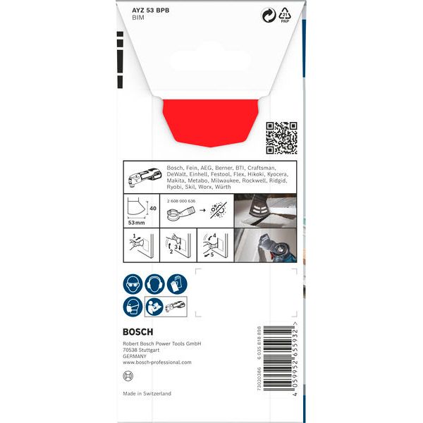 PRO Multi Material AYZ 53 BPB Multitool Blade image 1