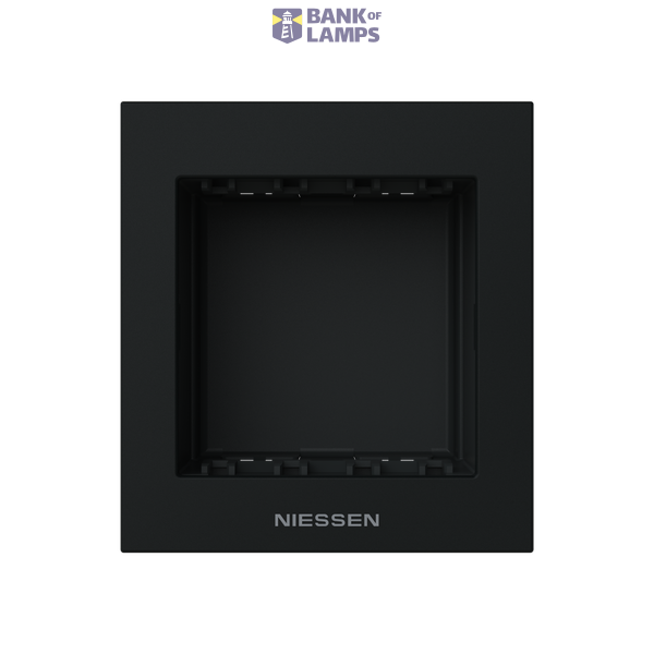 Frame for metallic and plastic profiles - Niessen logo - 2M - Matt Black image 1