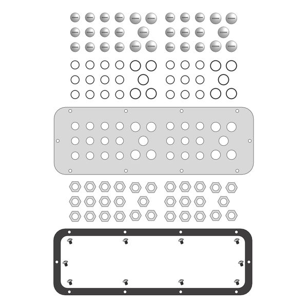 WSA Cable entry gland plate for type D, with 31 entries image 1