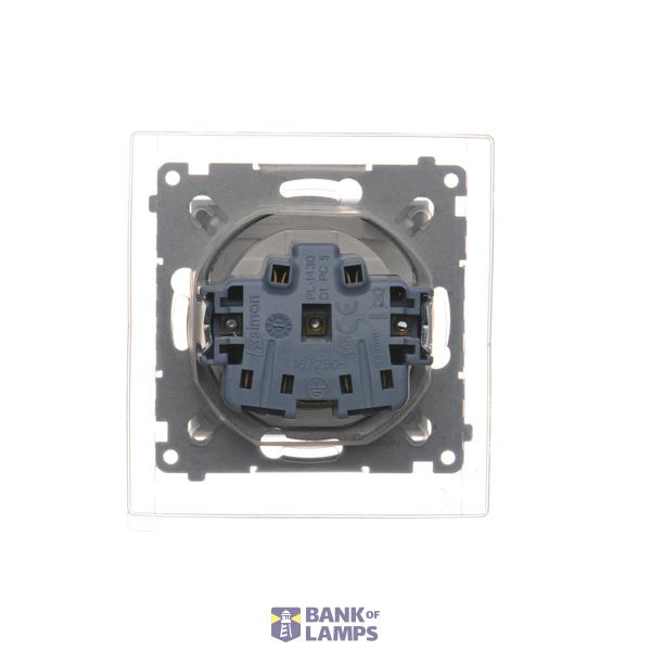 Double computer socket RJ45 cat. 6 with anti-dust cover, (module), Bronze matt, metalic image 1
