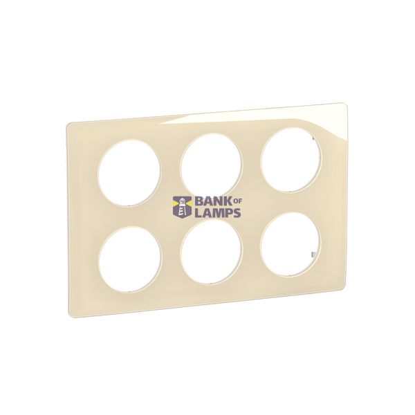 PLATE 2X3 GANG ENAMELLED IVORY image 1
