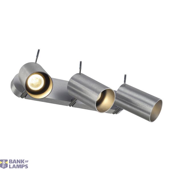 ASTO TUBE III wall and ceiling light, alu brushed, 3x GU10, max. 3x 75W image 1