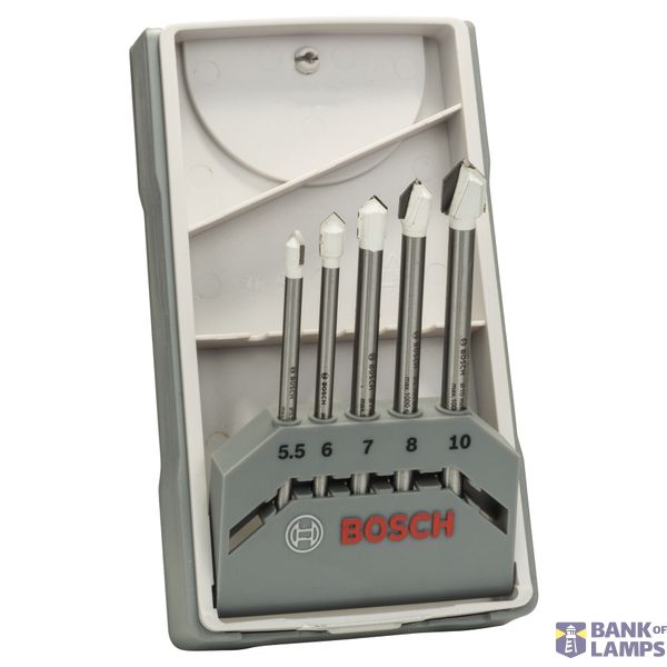 5-piece CYL-9 Ceramic tile drill bit set 5.5 - 10mm image 1