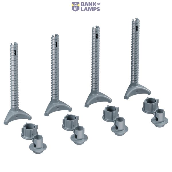 4 PLASTIC SCREW + NUT FOR HEIGHT ADJUSTMENT OF UNIVERSAL BACK BOX image 1