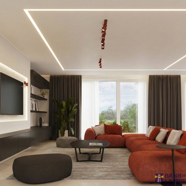 Ceiling lamp RING 4L burgundy image 5