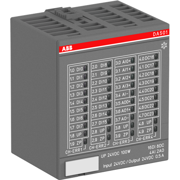 DA501-XC:S500,Dig.AnalogesEin./Ausgabemodul 16DI/4AI/2AO/8DC,24VDC,DI:24VDC,DO: image 1