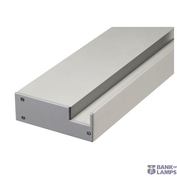 GLENOS Profi wall-mounted-profile 100, incl. Endcaps, silver image 1