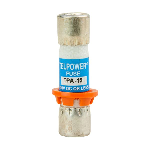 Eaton Bussmann series TPA telecommunication fuse, Indication pin, Orange ring for correct fuse position, 170 Vdc, 15A, 100 kAIC, Non Indicating, Current-limiting, Ferrule end X ferrule end image 7