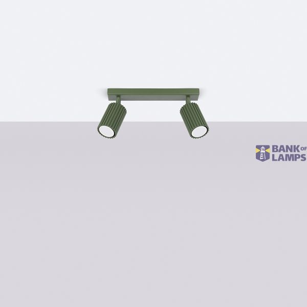CEILING STRIP WITH TWO MOVABLE GREEN REFLECTORS, CARBON SERIES 2XGU10 image 8