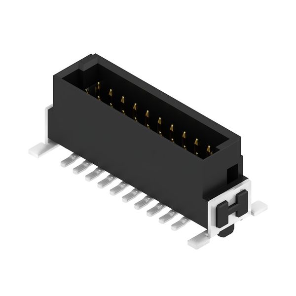 PCB plug-in connector, male header, SMD solder connection, Pitch in mm (P): 1.27 mm, Number of poles: 20, 180°, Tape image 2