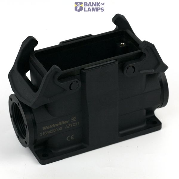 Housing industry connectors, Base housing, Side-locking clamp on lower image 1