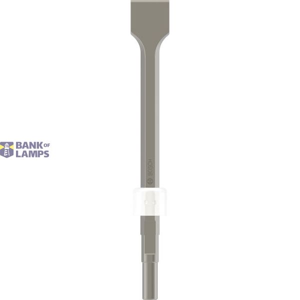 Spade chisel, hex shank with turned down collar 400 x 50 mm image 1