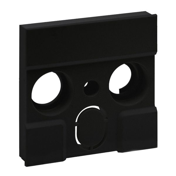 TV-R-SAT 30MM SOCKET COVER BLACK image 1