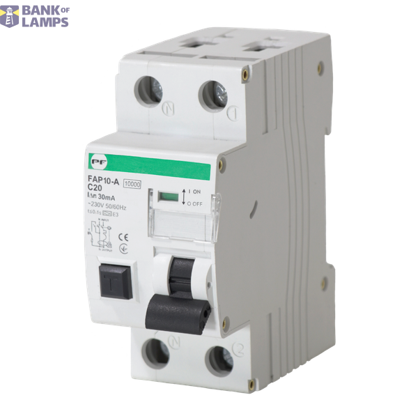Residual current circuit breaker with over-current protection FAP10-A C20A 0,03A A-type, 10kA image 1