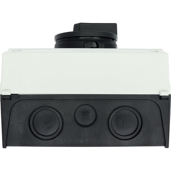 P3-63/I4/SVB-SW/HI11 Main switch, P3, 63 A, surface mounting, 3 pole, 1 N/O, 1 N/C, STOP function, With black rotary handle and locking ring, Lockable in the 0 (Off) posit image 51