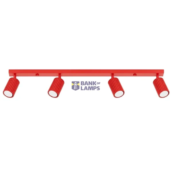 Ceiling lamp KARBON 4L red image 1