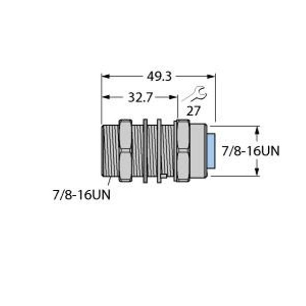 DeviceNet™ Receptacle Wall Feedthrough   RSF RKF 57/22 image 1