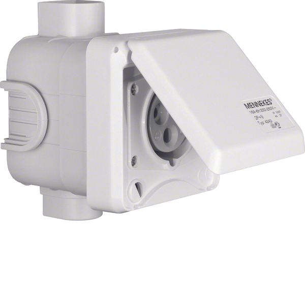 CEE soc. out. 3pole flush-mtd hinged cover 16 A, connecting system, p. image 1