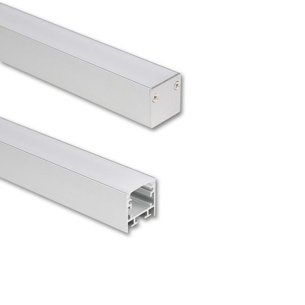 Attached aluminum profile PC1 25x25mm without diffuser 2m image 1
