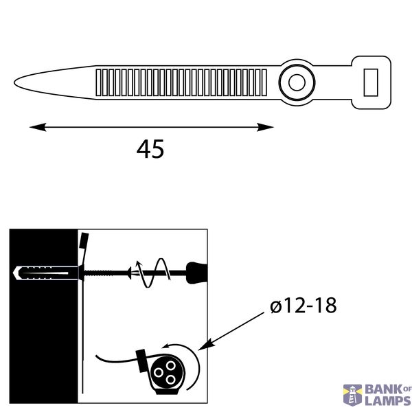 UP-z clamping strap holder fi 18 UV image 2