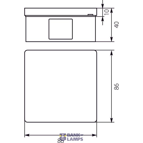 VP-001-02 Box 86x86x40mm IP55 4-pin click long rubber brown image 2