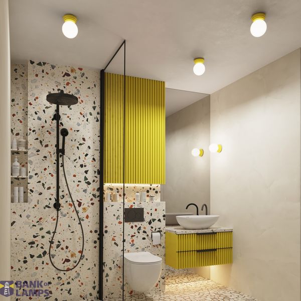 Ceiling lamp ZORI yellow IP44 image 6