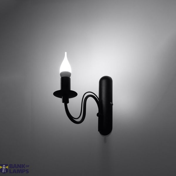 WALL LAMP MINERVA BLACK E14 1X40W IP20 image 3