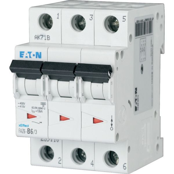 Miniature circuit breaker (MCB), 25 A, 3p, characteristic: C, 6 kA image 4