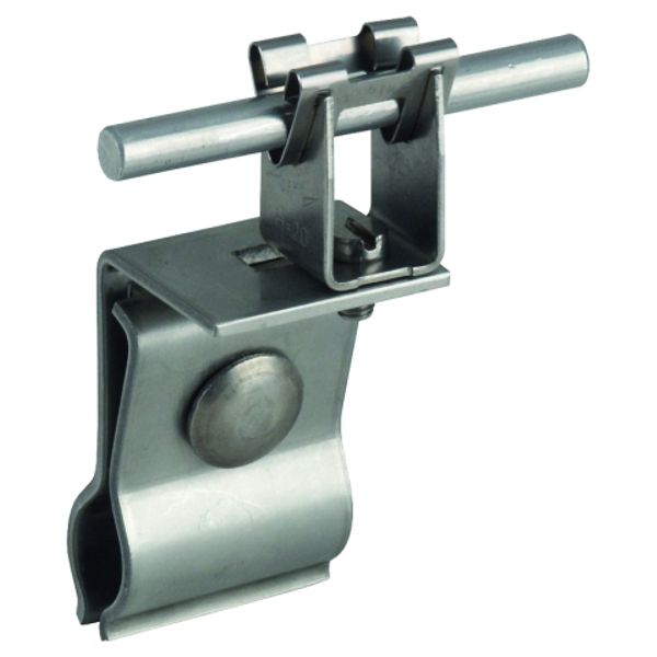 Roof conductor holder StSt f. metal roofs, bead Rd 20-25mm f. Rd 8mm image 1