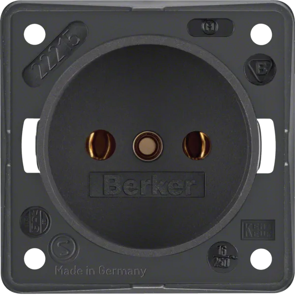 Simple socket, Integro anthracite, matt image 1