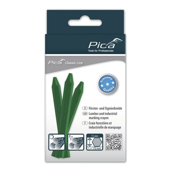 Pica 12 pcs 591/36 Marking Chalk ECO 11x110mm green image 2