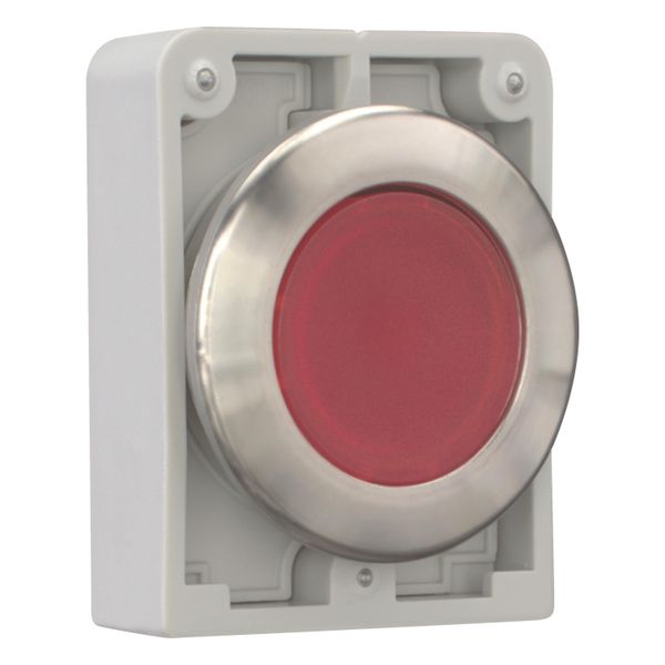 M30I-FDL-R Illuminated pushbutton actuator, RMQ-Titan, flat, momentary, red, blank, Front ring stainless steel image 8