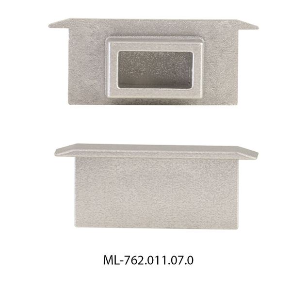 End cap without hole for BR, silver color, 1 pc image 1
